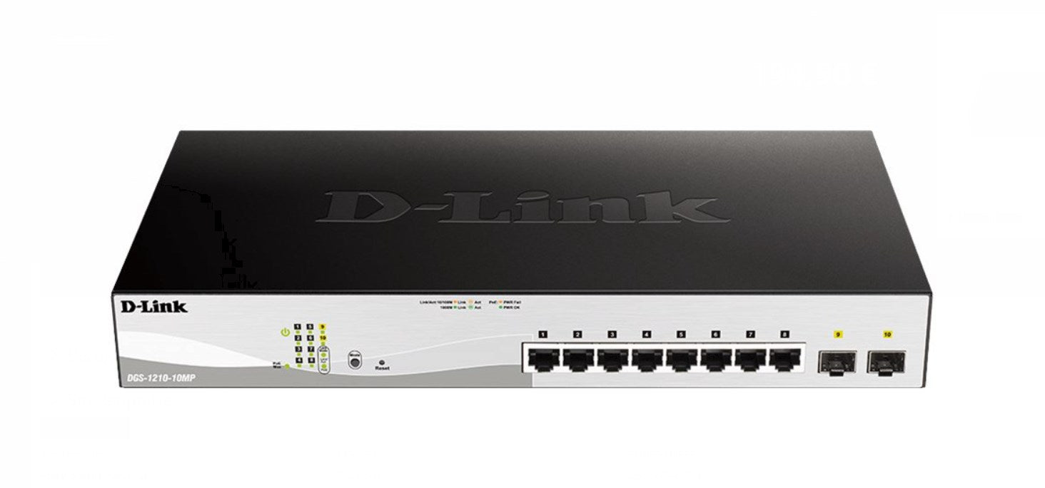 D-Link DGS-1210-10MP 10Port L2 PoE+ Smart Managed Gigabit D-Link DGS-1210-10MP 10Port L2 PoE+ Smart Managed Gigabit